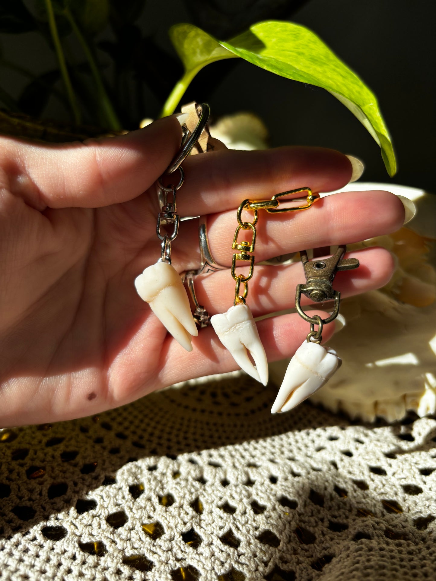 Tooth keychain