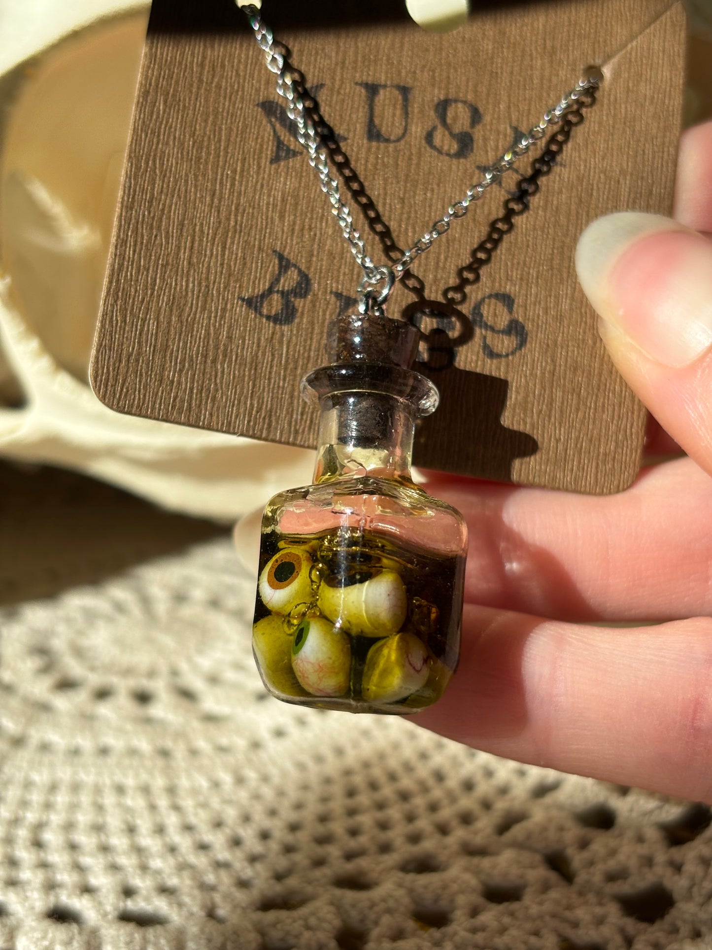 Eyeball Jar Necklace