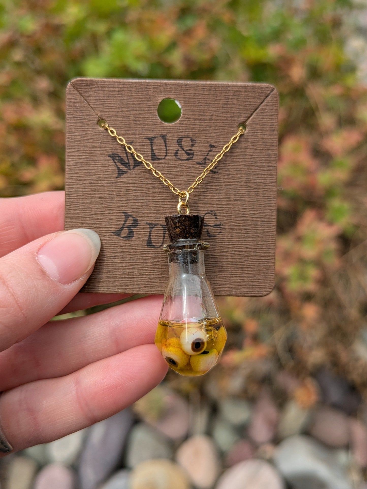 Eyeball Jar Necklace