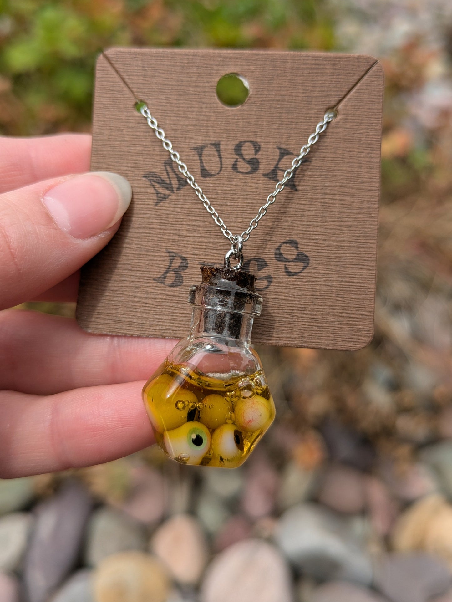 Eyeball Jar Necklace