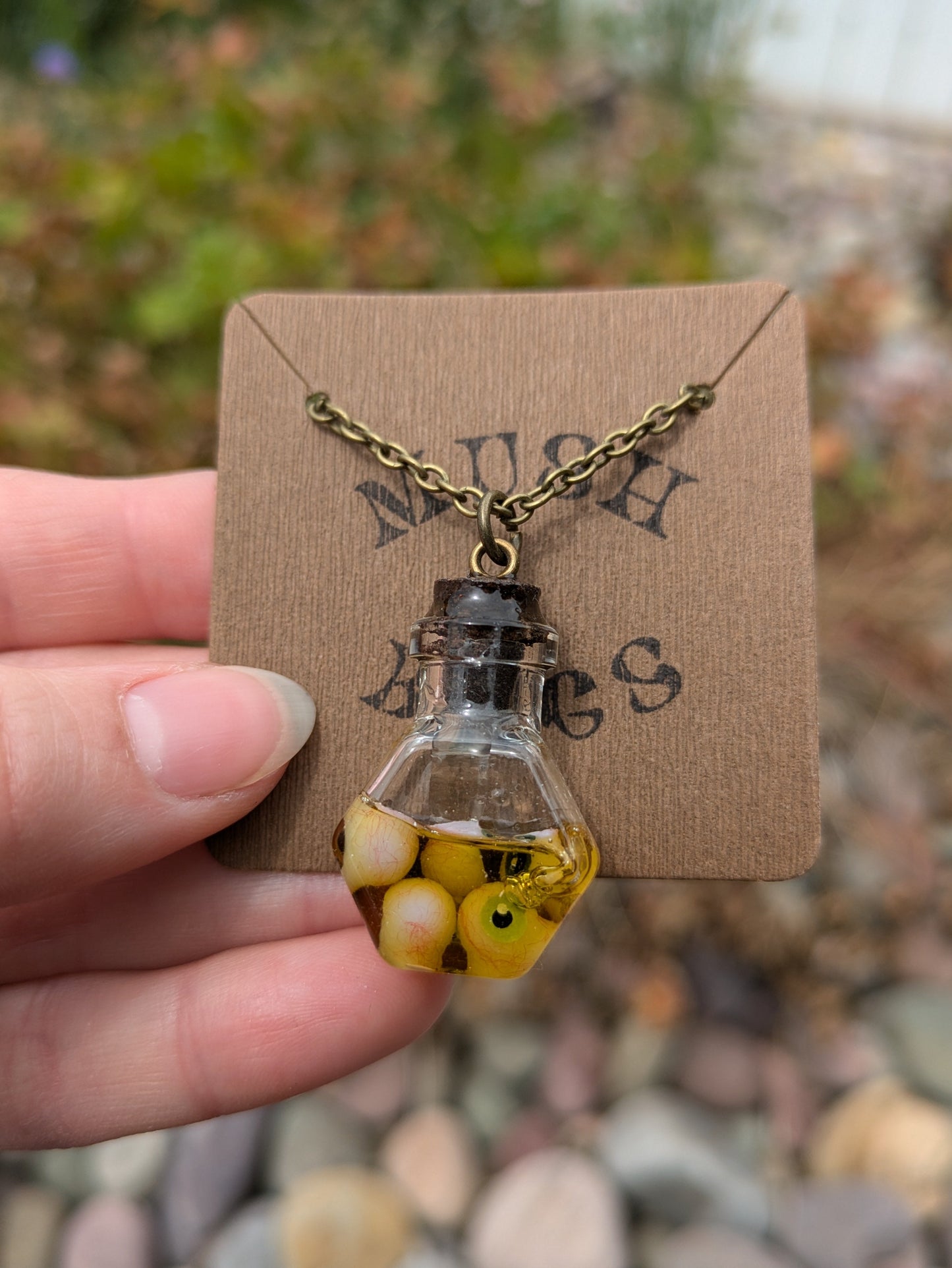 Eyeball Jar Necklace