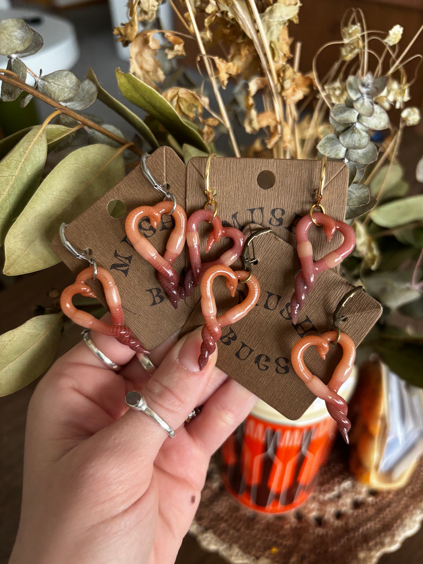 Lover Worm Dangle Earrings