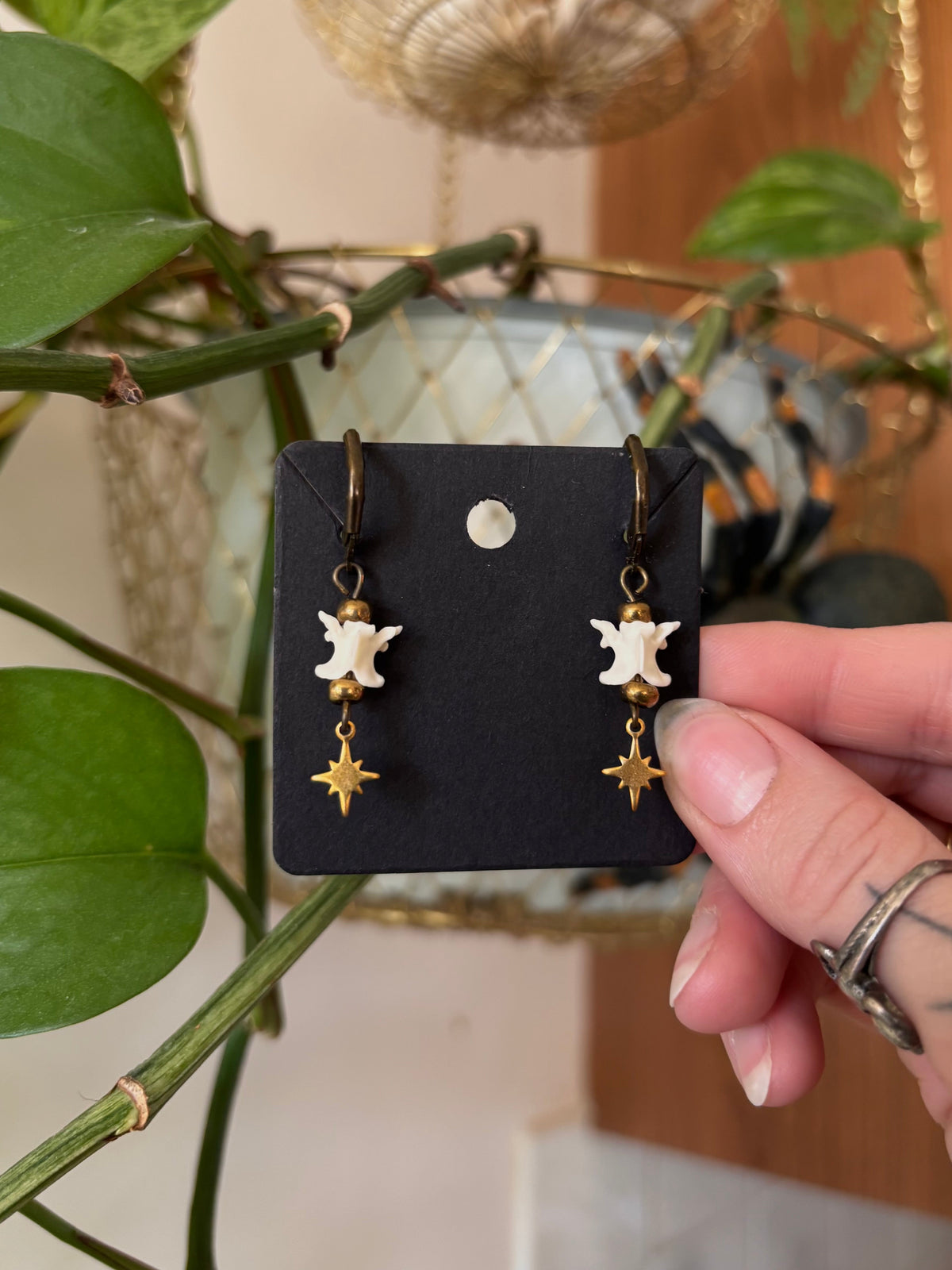 Vertebra Dangle Earrings