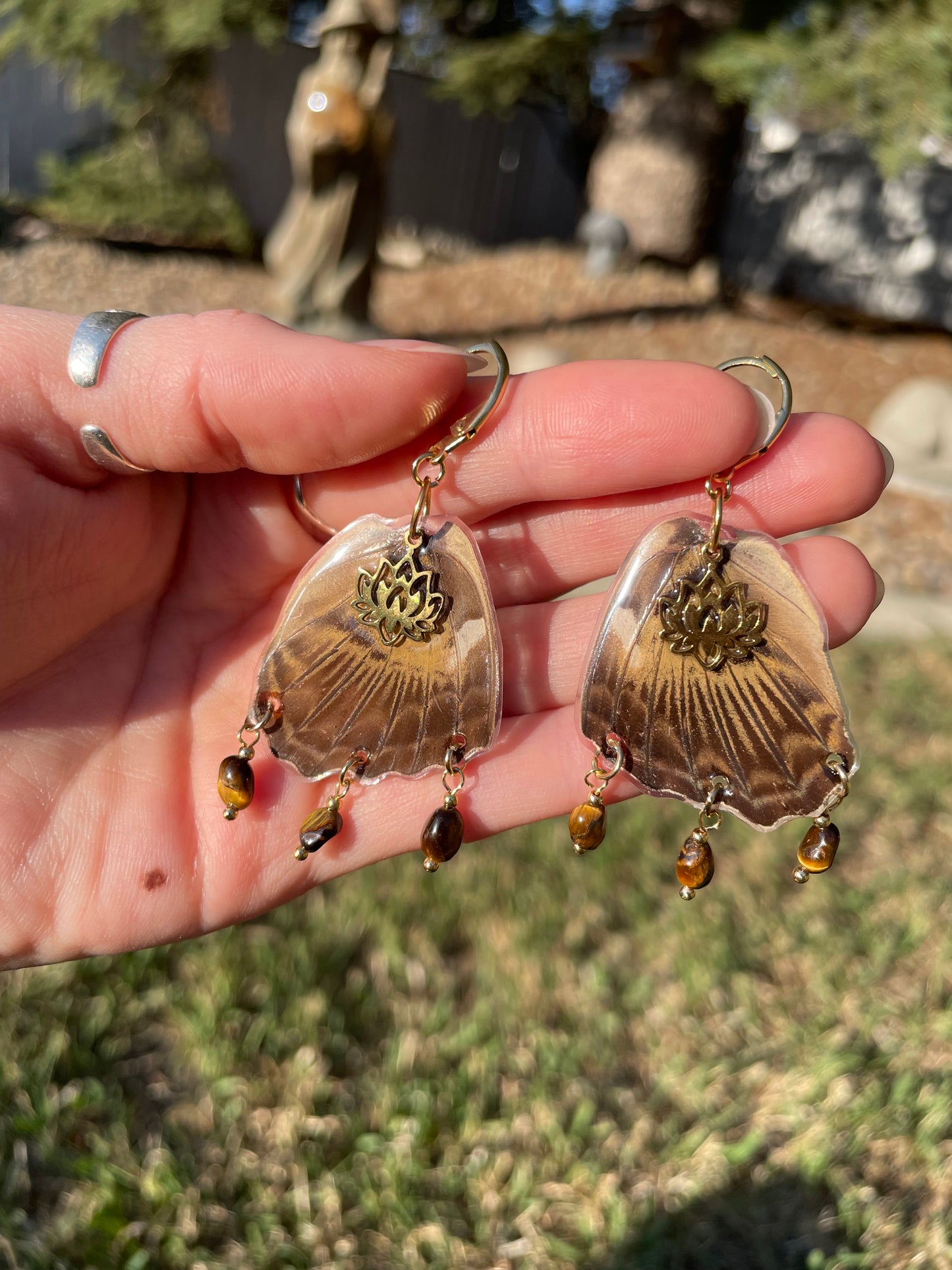 Lotus Butterfly Wing Earrings