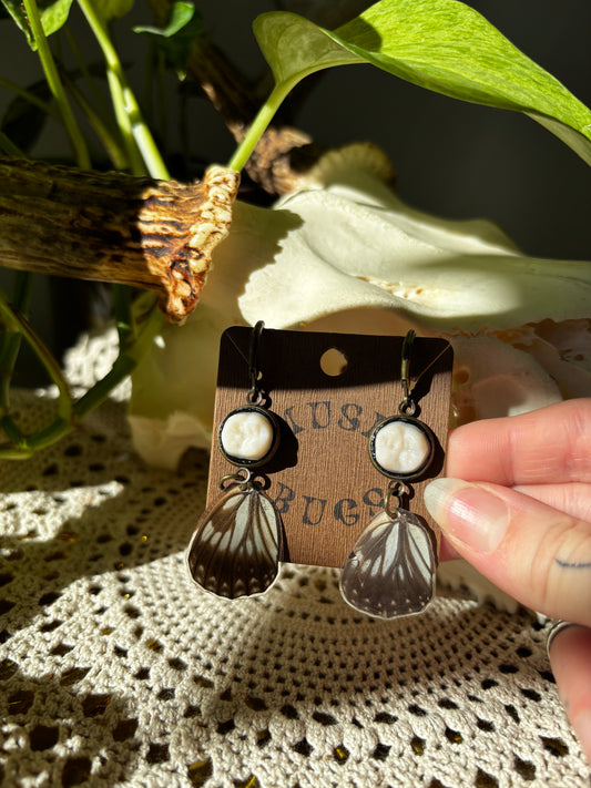 Butterfly Wing + Teeth Earrings