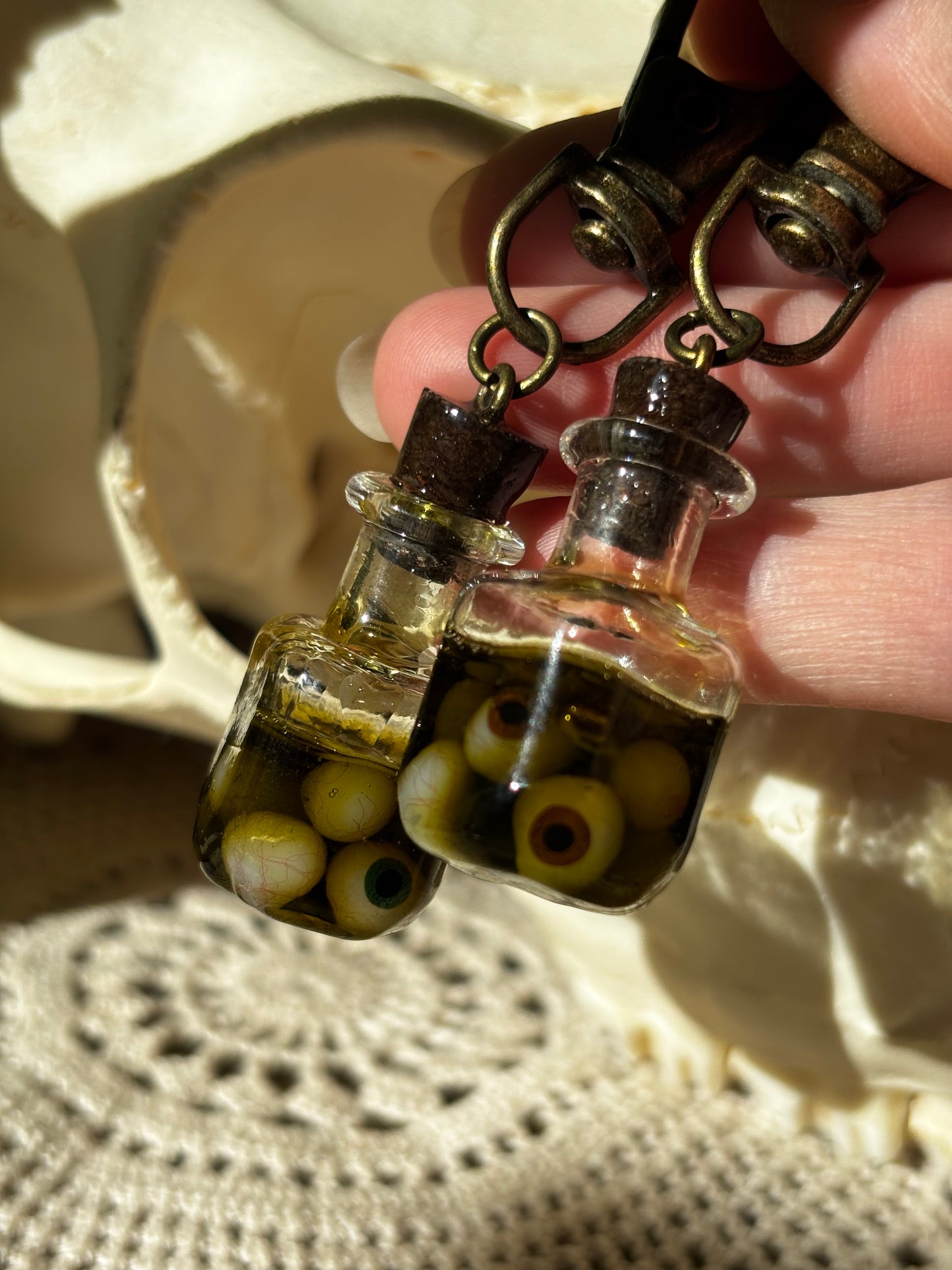 Eyeball Jar keychain