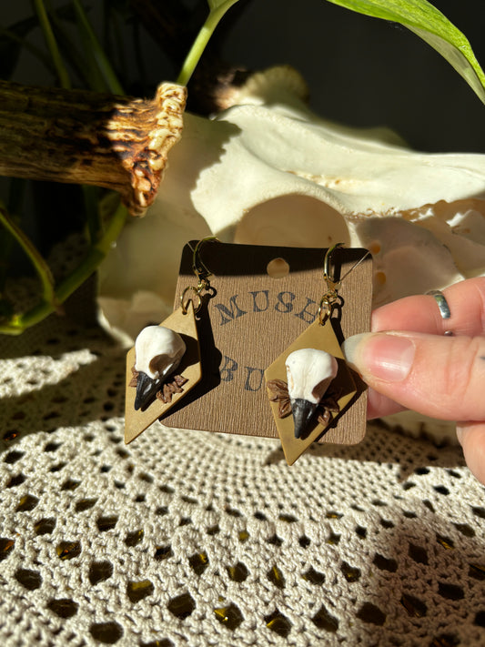 Raven Skull Earrings