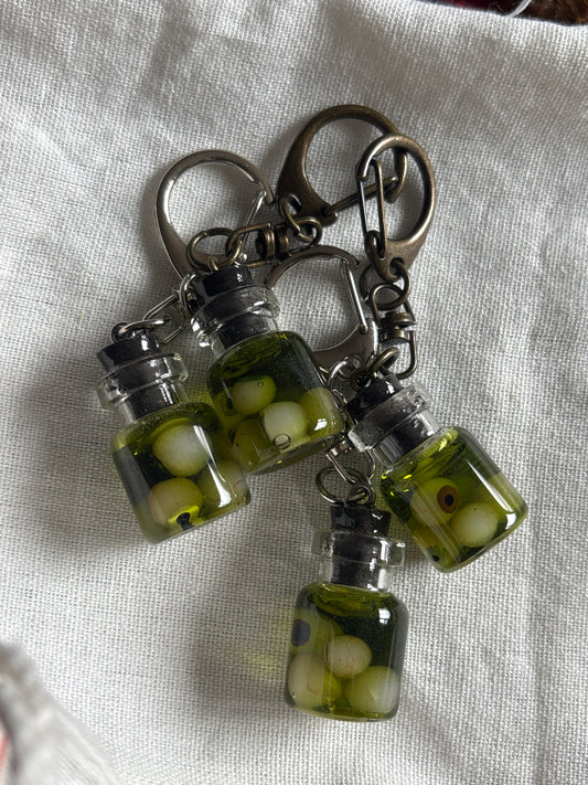 Eyeball Jar keychain