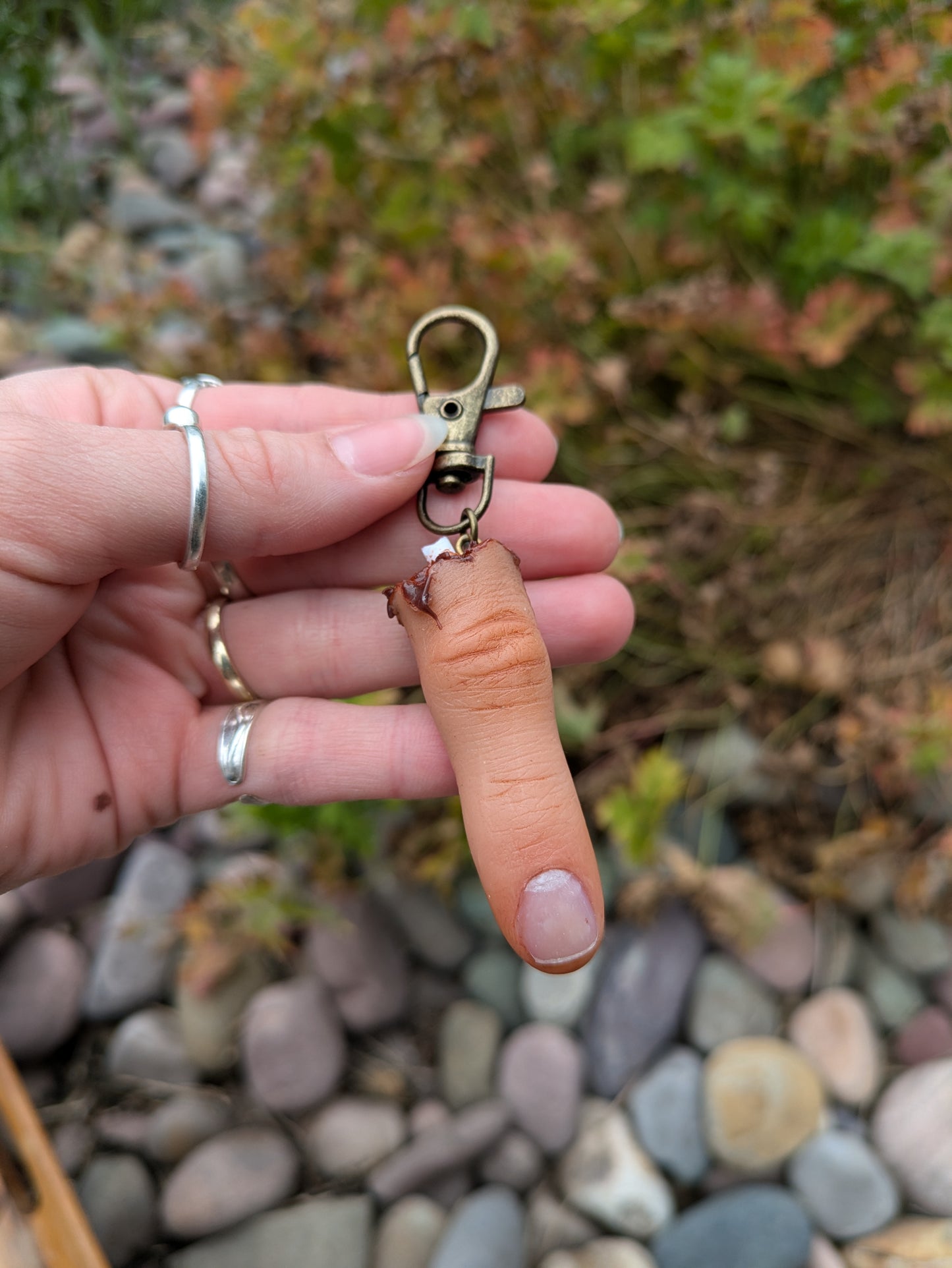 Severed Finger keychain