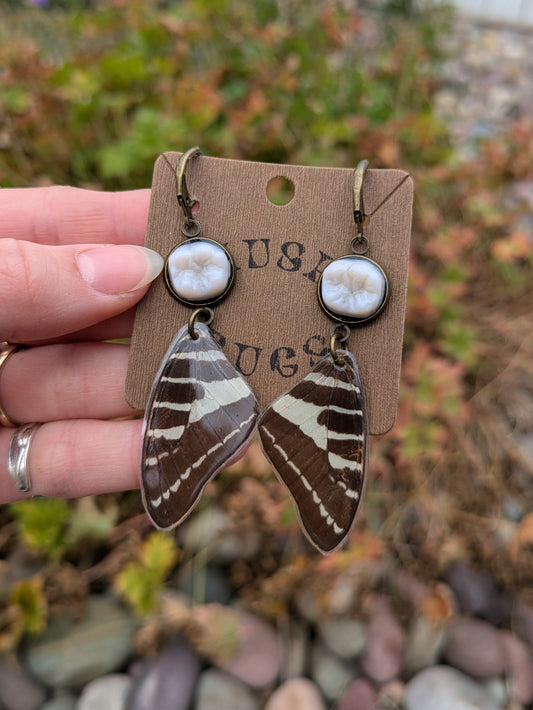 Butterfly Wing + Molar Earrings