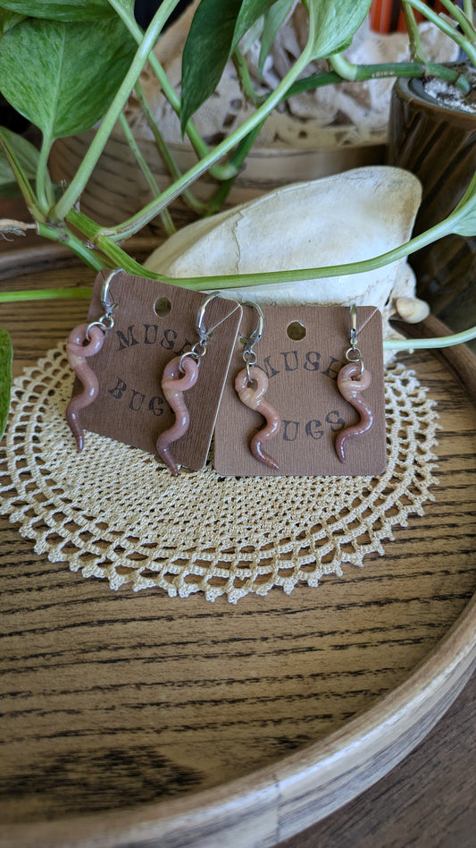 Worm earrings