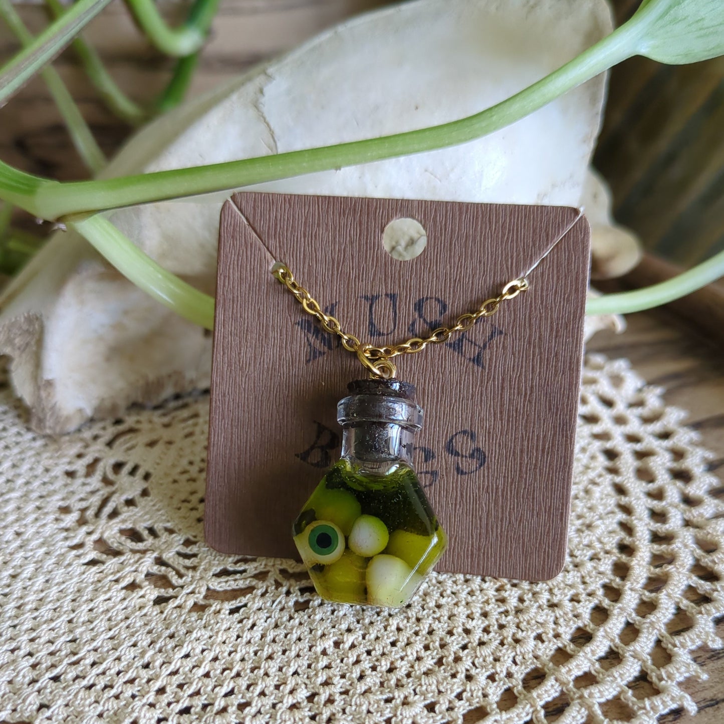 Eyeball Jar Necklace
