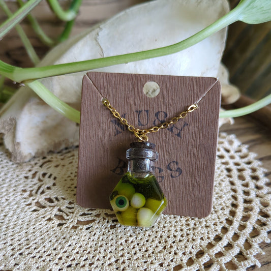 Eyeball Jar Necklace